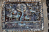 Old Bagan Myanmar. The Mingala Zedi. Well-preserved glazed Jataka plaques. 